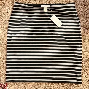 Loft grey/black stripe skirt with stretch waist